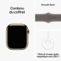 Apple Watch Series 9 GPS + Cellular - 41mm - Boîtier Acier Or - Bracelet Clay Sport Band - M/L