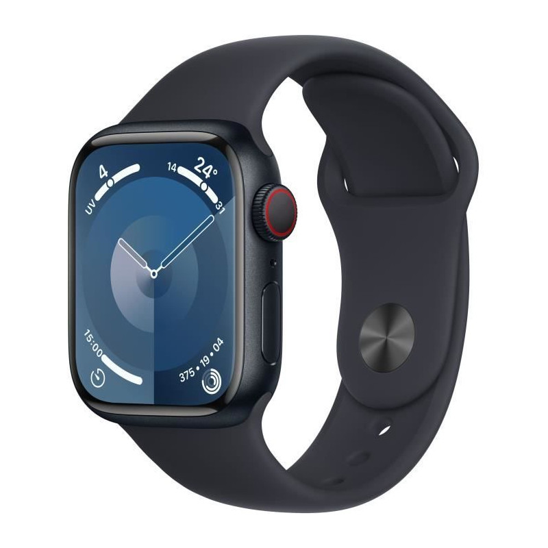 Apple Watch Series 9 GPS - 41mm - Boîtier Midnight Aluminium - Bracelet Midnight Sport Band - S/M