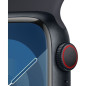 Apple Watch Series 9 GPS + Cellular - 41mm - Boîtier Midnight Aluminium - Bracelet Midnight Sport Band - M/L