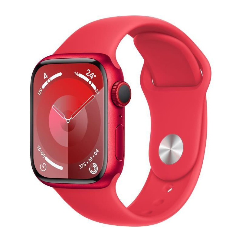 Apple Watch Series 9 GPS + Cellular - 41mm - Boîtier (PRODUCT)RED Aluminium - Bracelet (PRODUCT)RED Sport Band - S/M