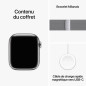 Apple Watch Series 9 GPS + Cellular - 41mm - Boîtier Acier Argent - Bracelet Silver Milanese Loop