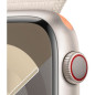 Apple Watch Series 9 GPS + Cellular - 45mm - Boîtier Starlight Aluminium - Bracelet Starlight Sport Loop