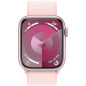 Apple Watch Series 9 GPS - 45mm - Boîtier Pink Aluminium - Bracelet Light Pink Sport Loop