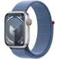 Apple Watch Series 9 GPS + Cellular - 45mm - Boîtier Silver Aluminium - Bracelet Winter Blue Sport Loop