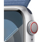 Apple Watch Series 9 GPS + Cellular - 45mm - Boîtier Silver Aluminium - Bracelet Winter Blue Sport Loop