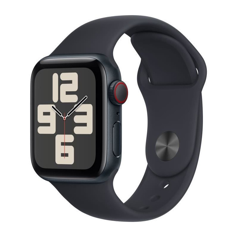 Apple Watch SE GPS + Cellular - 40mm - Boîtier Midnight Aluminium - Bracelet Midnight Sport Band - M/L