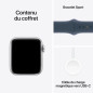 Apple Watch SE GPS + Cellular - 40mm - Boîtier Silver Aluminium - Bracelet Storm Blue Sport Band - S/M