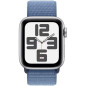 Apple Watch SE GPS + Cellular - 40mm - Boîtier Silver Aluminium - Bracelet Winter Blue Sport Loop