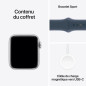 Apple Watch SE GPS - 40mm - Boîtier Silver Aluminium - Bracelet Storm Blue Sport Band - S/M