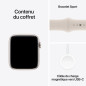 Apple Watch SE GPS - 44mm - Boîtier Starlight Aluminium - Bracelet Starlight Sport Band - M/L