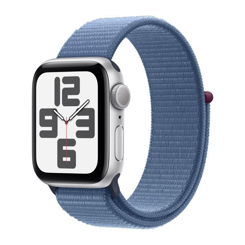 Apple Watch SE GPS - 40mm - Boîtier Silver Aluminium - Bracelet Winter Blue Sport Loop