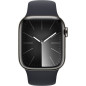 Apple Watch Series 9 GPS + Cellular - 41mm - Boîtier Acier Graphite - Bracelet Midnight Sport Band - S/M
