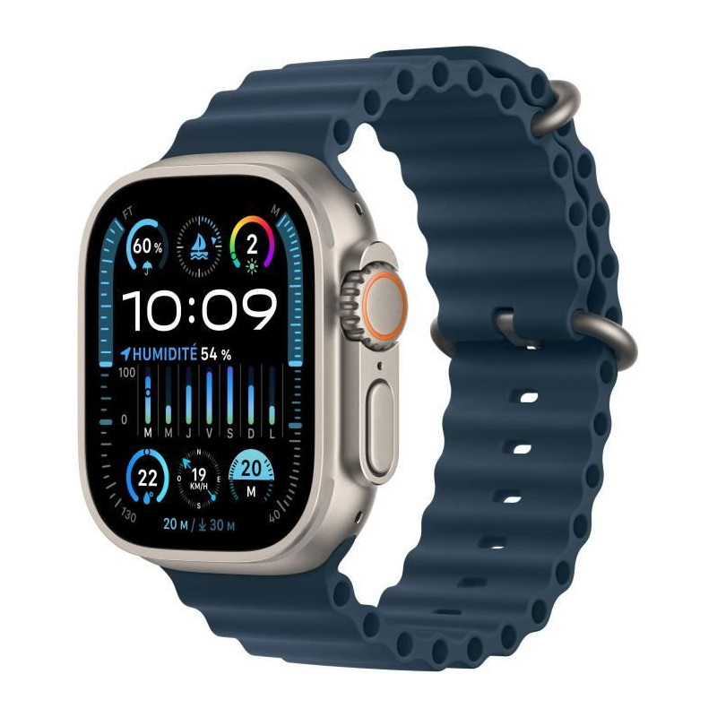 Apple Watch Ultra 2 GPS + Cellular- 49mm - Boîtier Titanium - Bracelet Blue Ocean Band
