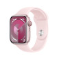 Apple Watch Series 9 GPS + Cellular 45 mm avec boîtier en aluminium Rose et bracelet sport Rose clair S M