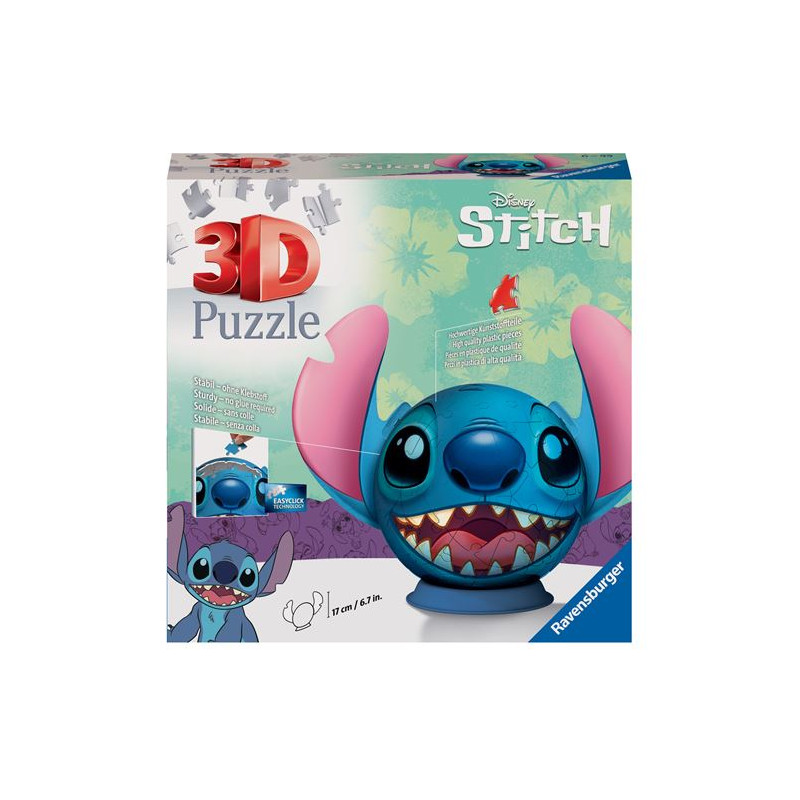 Puzzle 3D Ravensburger Disney Stitch 72 pièces