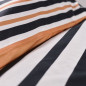 Parure de lit 2 personnes -TODAY - 260x240 cm - 100% Coton - Orange, Noir et Blanc