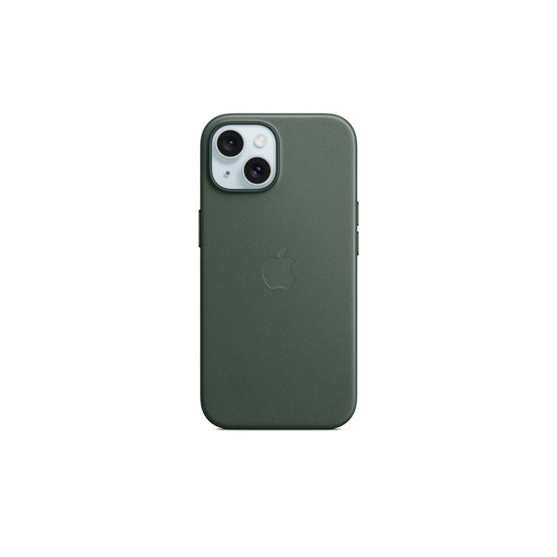 Coque en tissage fin avec MagSafe pour iPhone 15 Chêne vert