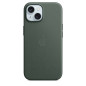 Coque en tissage fin avec MagSafe pour iPhone 15 Chêne vert