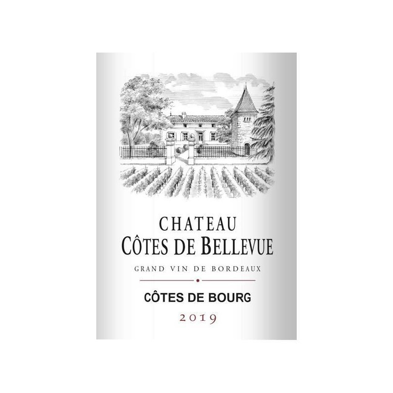 Château Côtes de Bellevue 2019 Côtes de Bourg - Vin rouge de Bordeaux