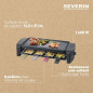 SEVERIN RG9646 Appareil a raclette 8 personnes 1 400 W - Plaque de cuisson rainurée et lisse 41,5 x 21 cm antiadhésive - No
