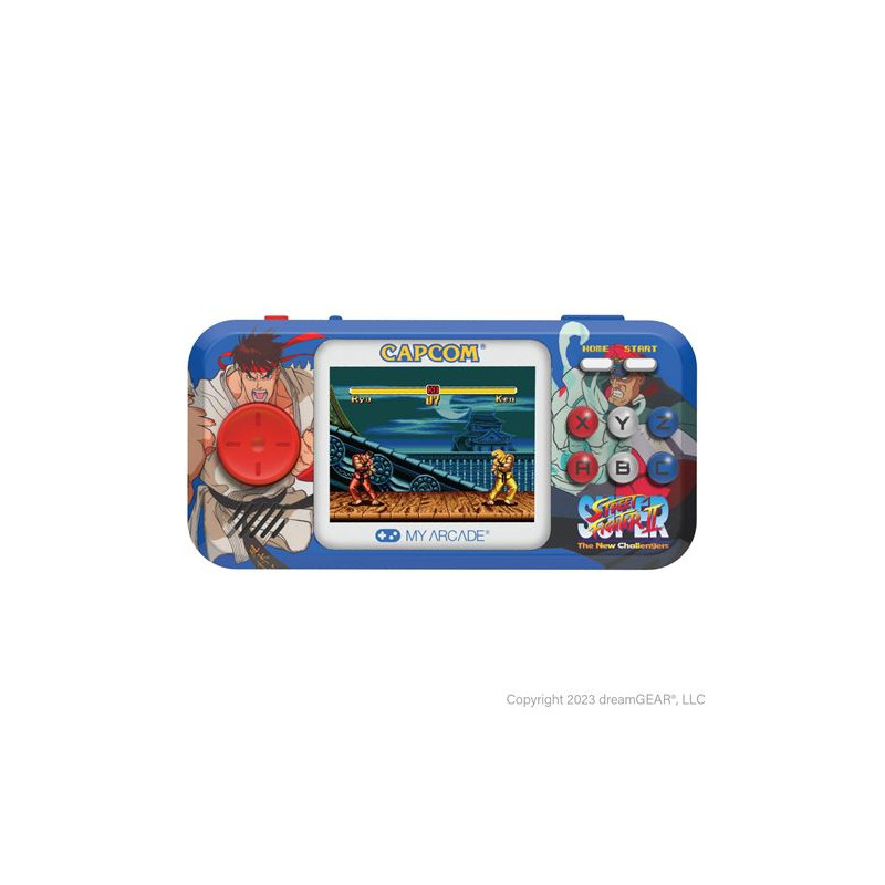 Console rétrogaming Just For Games Pocket Player PRO Super Street Fighter II Blanc et Orange