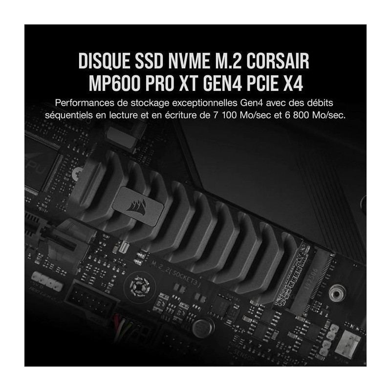 Corsair Disque SSD MP600 PRO XT - 2TB NVMe PCIe M.2 (CSSD-F2000GBMP600PXT)