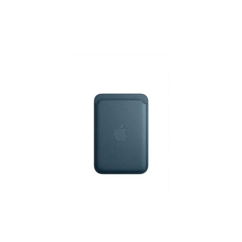 Porte cartes en tissage fin pour iPhone avec MagSafe Bleu Pacifique