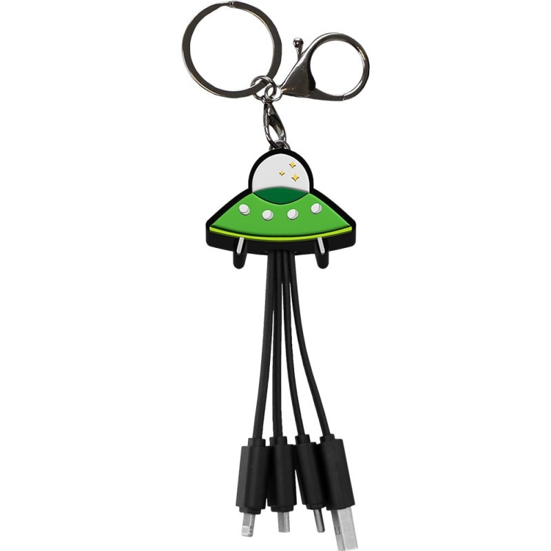 Chargeur universel 3 en 1 Yello koko Andy USB A vers USB C Micro et Lightning 15 cm Soucoupe Noir