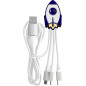 Câble téléphone portable Yello koko Andy USB A vers USB C Micro Light 15 cm Fusée Blanc