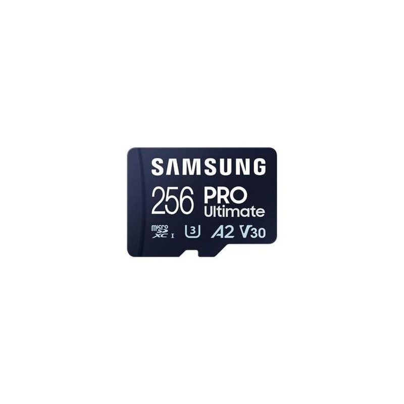 Carte Micro SD Samsung Pro Ultimate 256 Go Bleu + lecteur