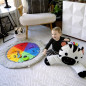 BABY EINSTEIN Zen's Activity Milestones tapis d'éveil avec barre en bois, jouets multisensoriels, des la naissance
