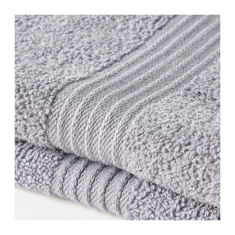 TODAY Essential - Lot de 2 serviettes de toilette 50x90 cm 100% Coton coloris acier