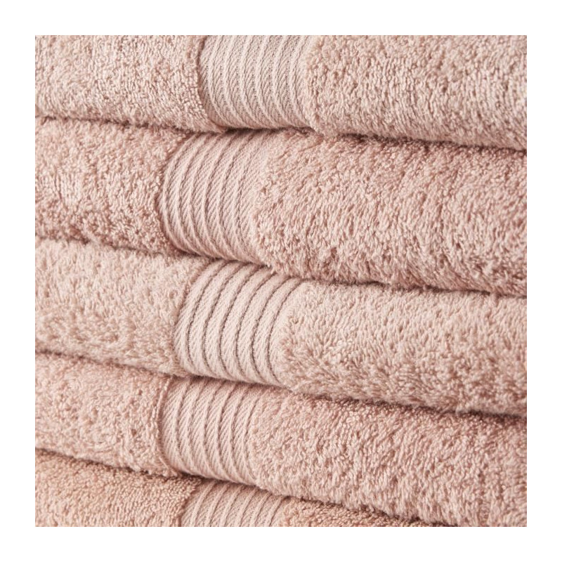TODAY Essential - Lot de 10 serviettes de toilette 50x90 cm 100% Coton coloris rose
