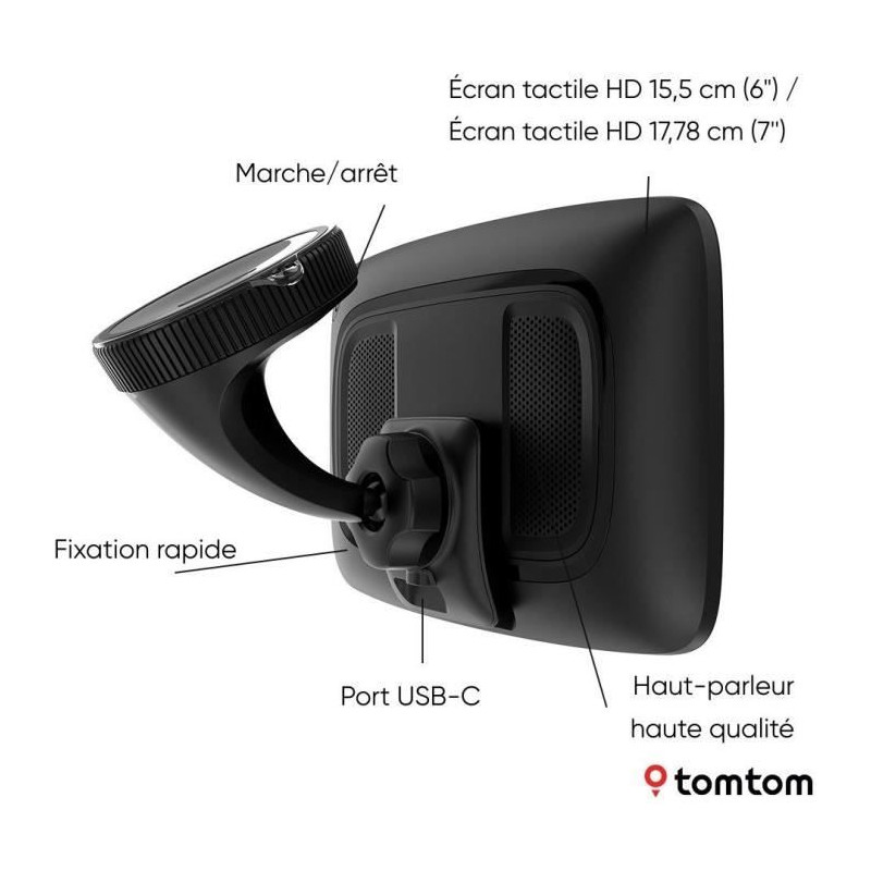 GPS auto - TOM TOM - GO Superior - Ecran HD 7 - Cartes Monde - Mise a jour Wifi