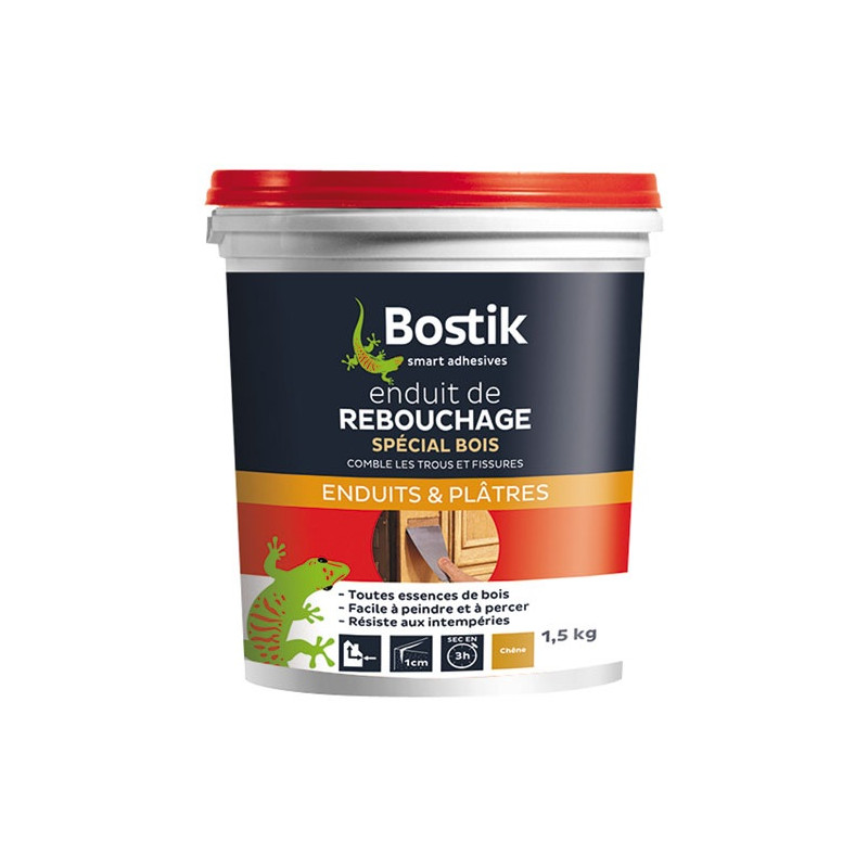 BOSTIK ENDUIT REBOUCHAGE BOIS PATE 1.5KG BOST BOSTIK - 30604333