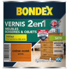 BONDEX VERNIS CHENE DORE SATIN 250ML BONDEX - 420491