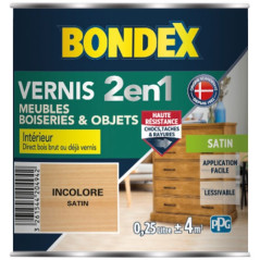 BONDEX VERNIS INCOLORE SATIN 250ML BONDEX - 342084