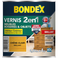 BONDEX VERNIS CHENE CLAIR BRILLANT 250ML BONDEX - 420497