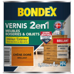 BONDEX VERNIS CHENE DORE BRILLANT 250ML BONDEX - 420498