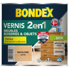 BONDEX VERNIS INCOLORE SATIN 500ML BONDEX - 342094