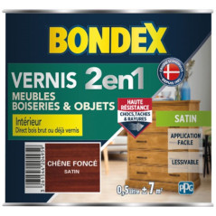 BONDEX VERNIS CHENE FONCE SATIN 500ML BONDEX - 342098