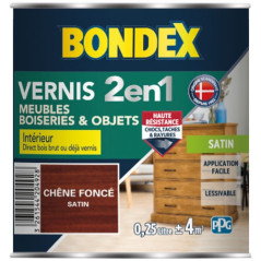 BONDEX VERNIS CHENE FONCE SATIN 250ML BONDEX - 342088