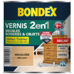 BONDEX VERNIS INCOLORE BRILLANT 250ML BONDEX - 342078