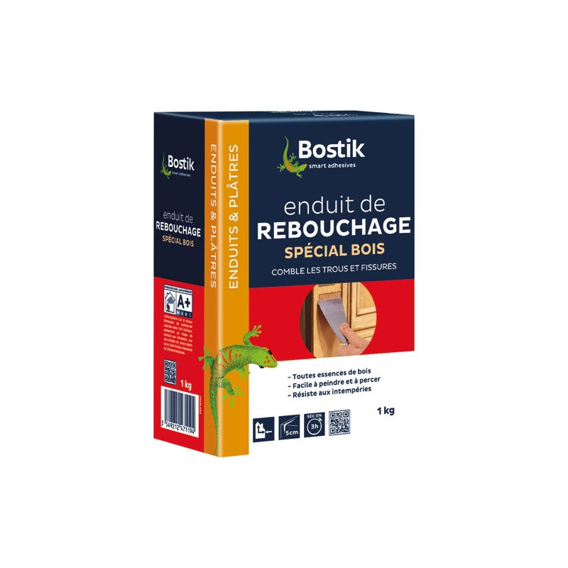 ENDUIT REBOUCHAGE BOIS POUDRE 1KG BOST BOSTIK - 30604303
