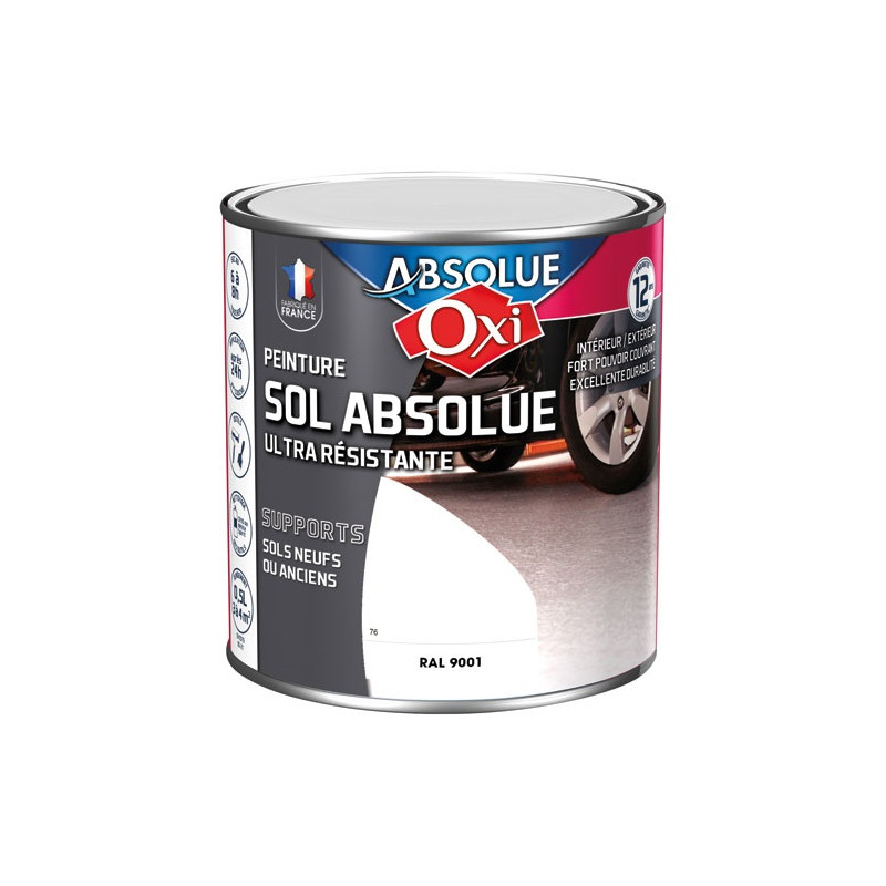 OXI SOL ABSOLUE 0.5L BLANC CREME RAL9001 OXI - OXSOLABS.5BC