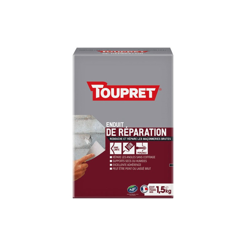 TOUPRET ENDUIT REPARATION EXT. POUDRE 1.5KG GR TOUPRET - BCREPEX1.5