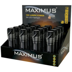 MAXIMUS LAMPE TORCHE MAXIMUS 3W PRESENTOIR X16 MAXIMUS - M-FL-009-D16-DU