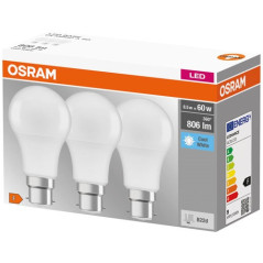 OSRAM LED STANDARD RAD B22 9W FROID BOITE X3 OSRAM - 4058075429765