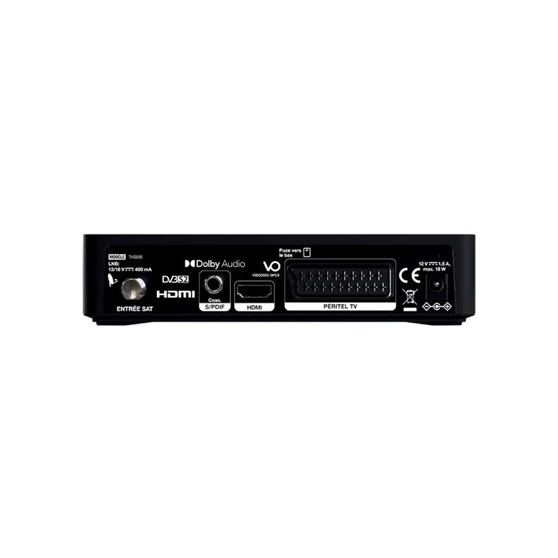 Terminal DVB-S2 TNTSAT, USB PVR, Spidf coaxial, HDMI, Péritel,  compati STRONG - THS808