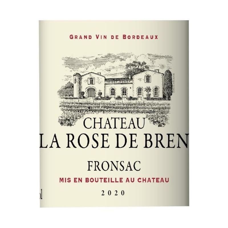 Château La Rose de Bren 2020 Fronsac - Vin rouge de Bordeaux